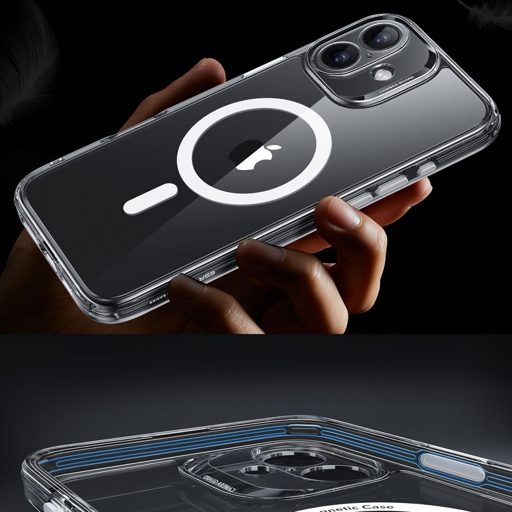 COQUE ESR CLASSIC PRO SET HALOLOCK MAGSAFE IPHONE 16 TRANSPARENT