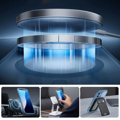COUVERCLE ESR CLASSIC PRO SET HALOLOCK MAGSAFE IPHONE 16 BLEU FROSTED