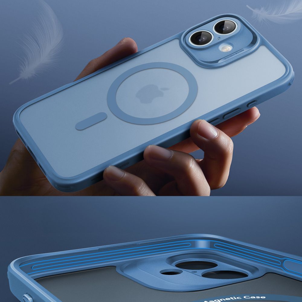 COUVERCLE ESR CLASSIC PRO SET HALOLOCK MAGSAFE IPHONE 16 BLEU FROSTED