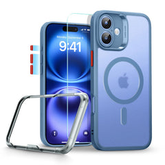 COUVERCLE ESR CLASSIC PRO SET HALOLOCK MAGSAFE IPHONE 16 BLEU FROSTED