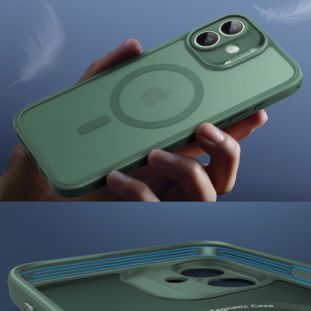COQUE ESR CLASSIC PRO SET HALOLOCK MAGSAFE IPHONE 16 VERT FROSTED