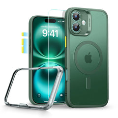 COQUE ESR CLASSIC PRO SET HALOLOCK MAGSAFE IPHONE 16 VERT FROSTED