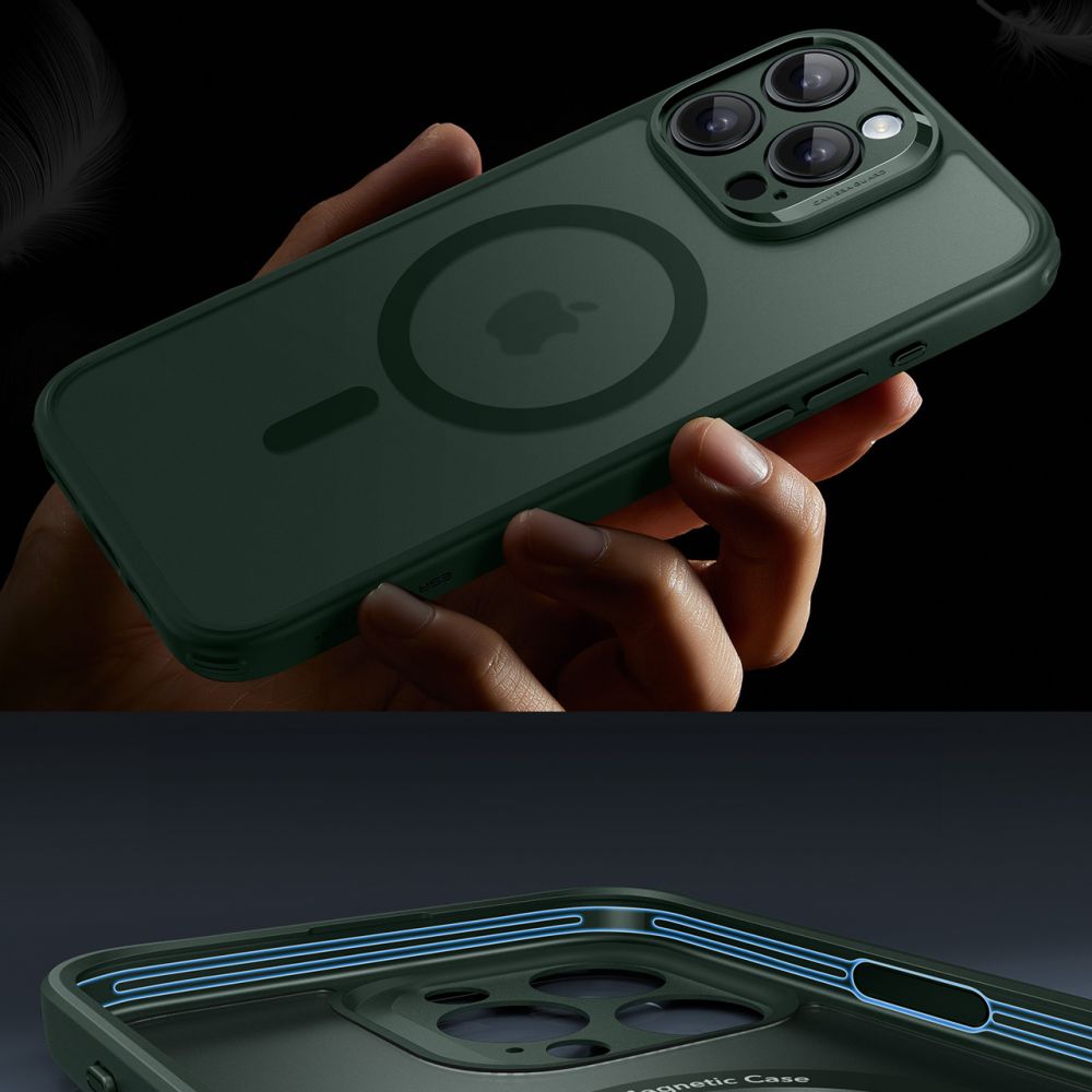 COQUE ESR CLASSIC PRO SET HALOLOCK MAGSAFE IPHONE 16 PRO VERT FROSTÉ
