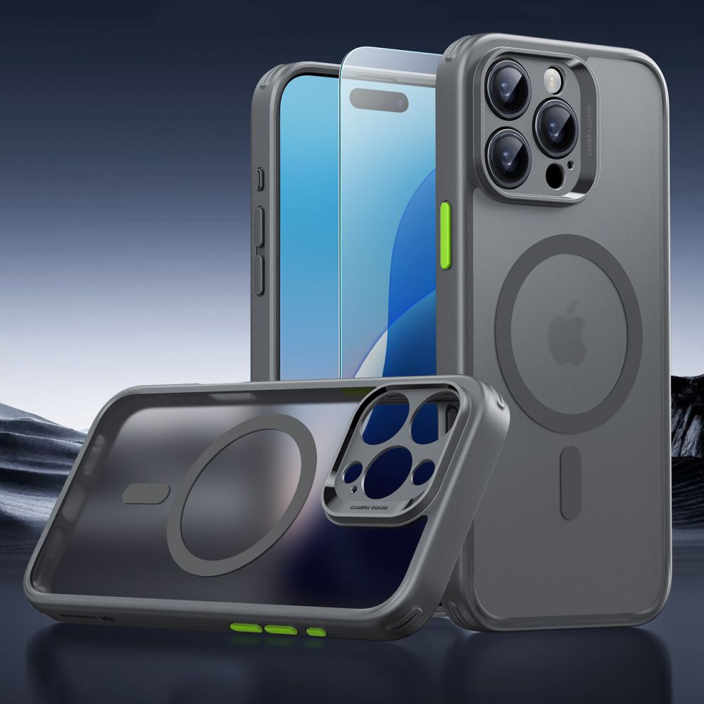 COQUE ESR CLASSIC PRO SET HALOLOCK MAGSAFE IPHONE 16 PRO GRIS FROSTÉ
