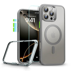 COQUE ESR CLASSIC PRO SET HALOLOCK MAGSAFE IPHONE 16 PRO GRIS FROSTÉ