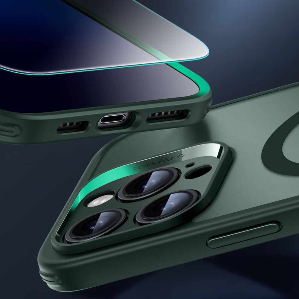 COUVERTURE ESR CLASSIC PRO SET HALOLOCK MAGSAFE IPHONE 16 PRO MAX VERT FROSTED