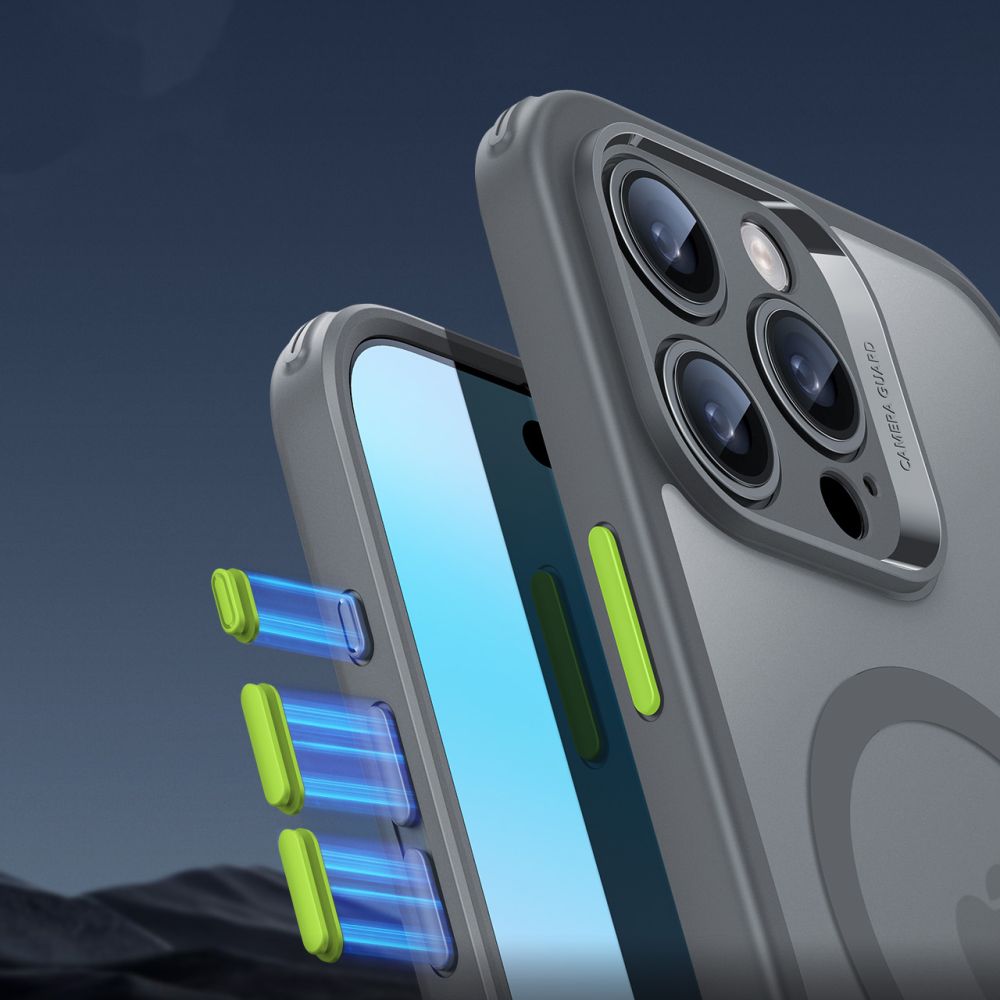 COUVERCLE ESR CLASSIC PRO SET HALOLOCK MAGSAFE IPHONE 16 PRO MAX GRIS FROSTÉ