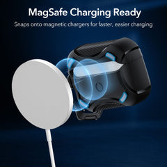 COQUE ESR CYBER ARMOR HALOLOCK MAGSAFE APPLE AIRPODS PRO 1 / 2 NOIR