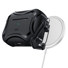 COQUE ESR CYBER ARMOR HALOLOCK MAGSAFE APPLE AIRPODS PRO 1 / 2 NOIR