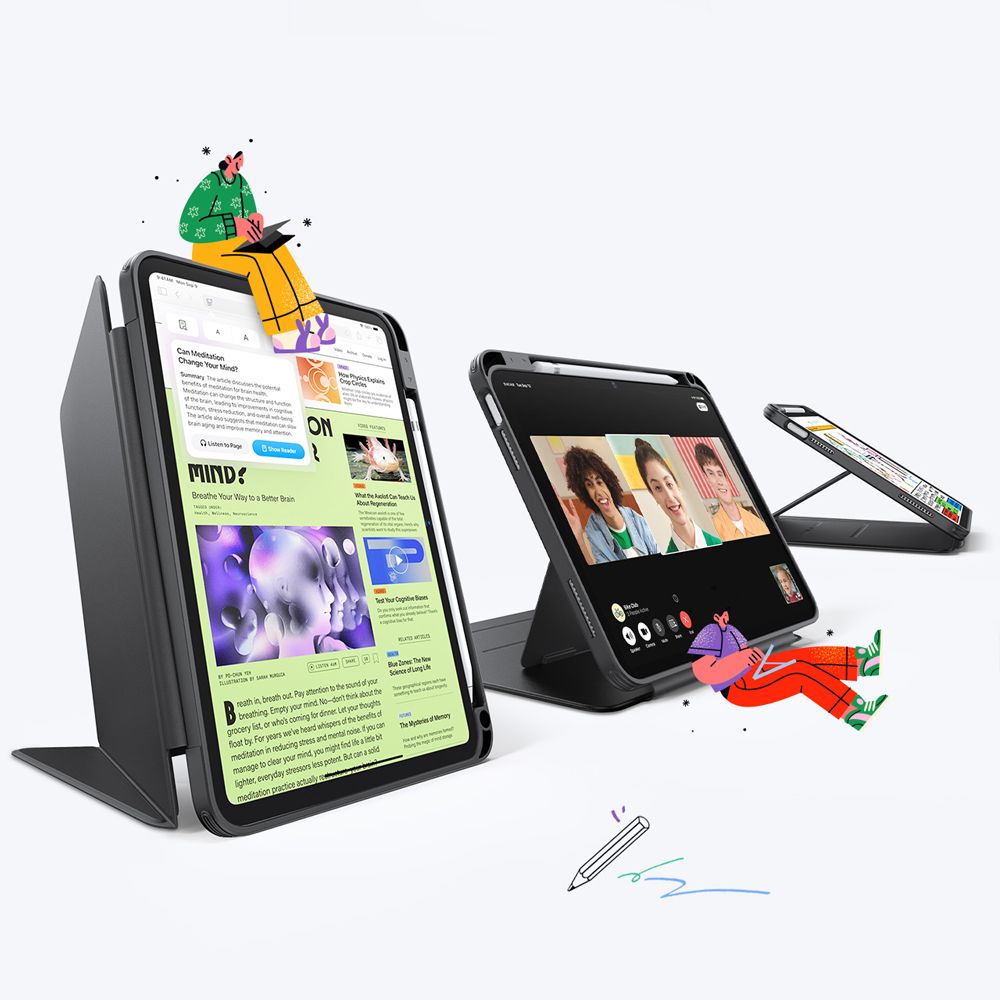 COUVERTURE ESR FLIP HYBRID IPAD 10,9” 10 / 2022 / 11” 11 / 2025 NOIR