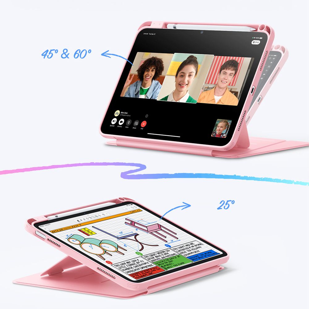 COUVERTURE ESR FLIP HYBRID IPAD 10,9” 10 / 2022 / 11” 11 / 2025 ROSE