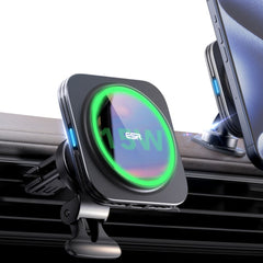 SUPPORT DE TÉLÉPHONE POUR VOITURE AVEC CHARGE SANS FIL ESR HALOLOCK MAGNETIC MAGSAFE SUPPORT DE VENTILATION CHARGEUR SANS FIL QI2 15W NOIR