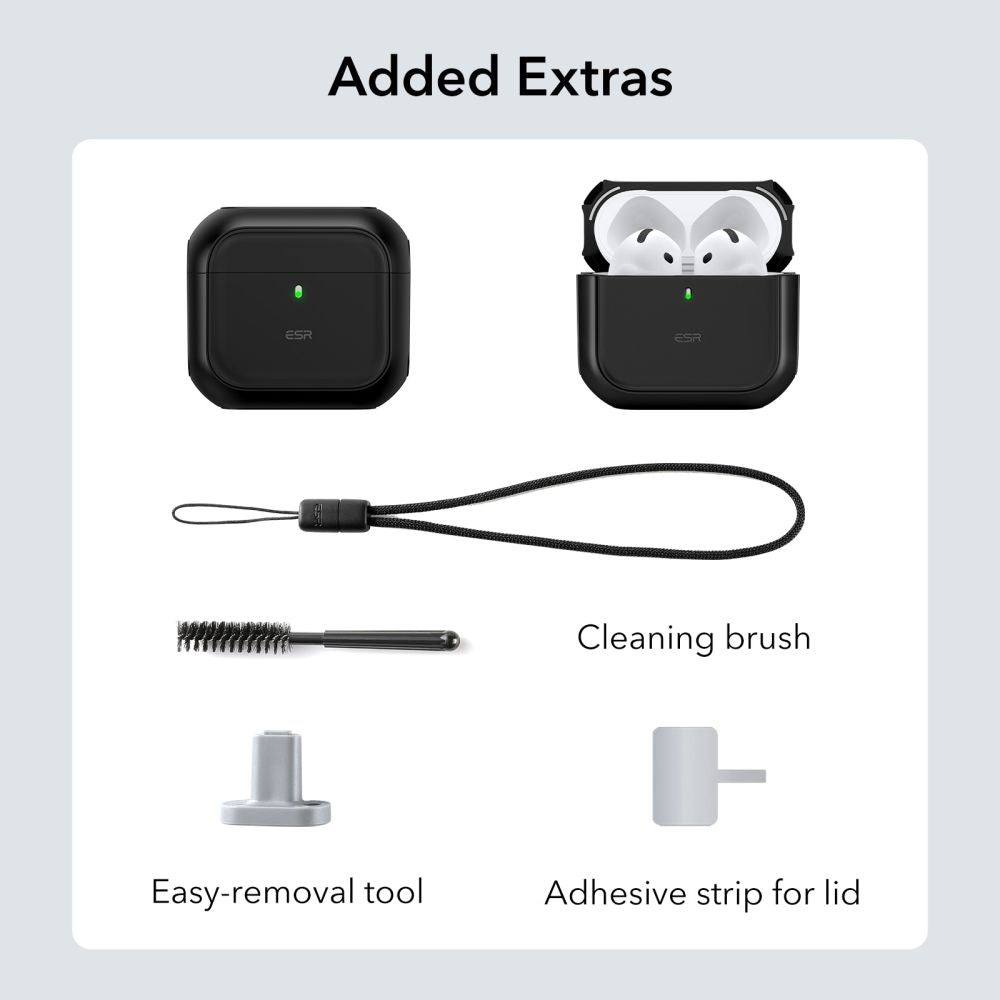 COQUE ESR ORBIT HALOLOCK MAGSAFE APPLE AIRPODS 4 NOIRE