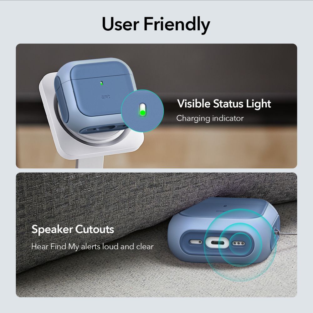 COQUE ESR ORBIT HALOLOCK MAGSAFE APPLE AIRPODS 4 BLEU
