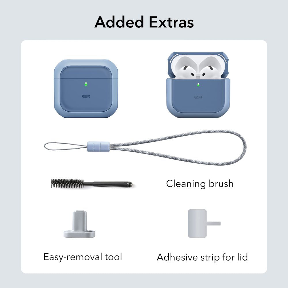 COQUE ESR ORBIT HALOLOCK MAGSAFE APPLE AIRPODS 4 BLEU