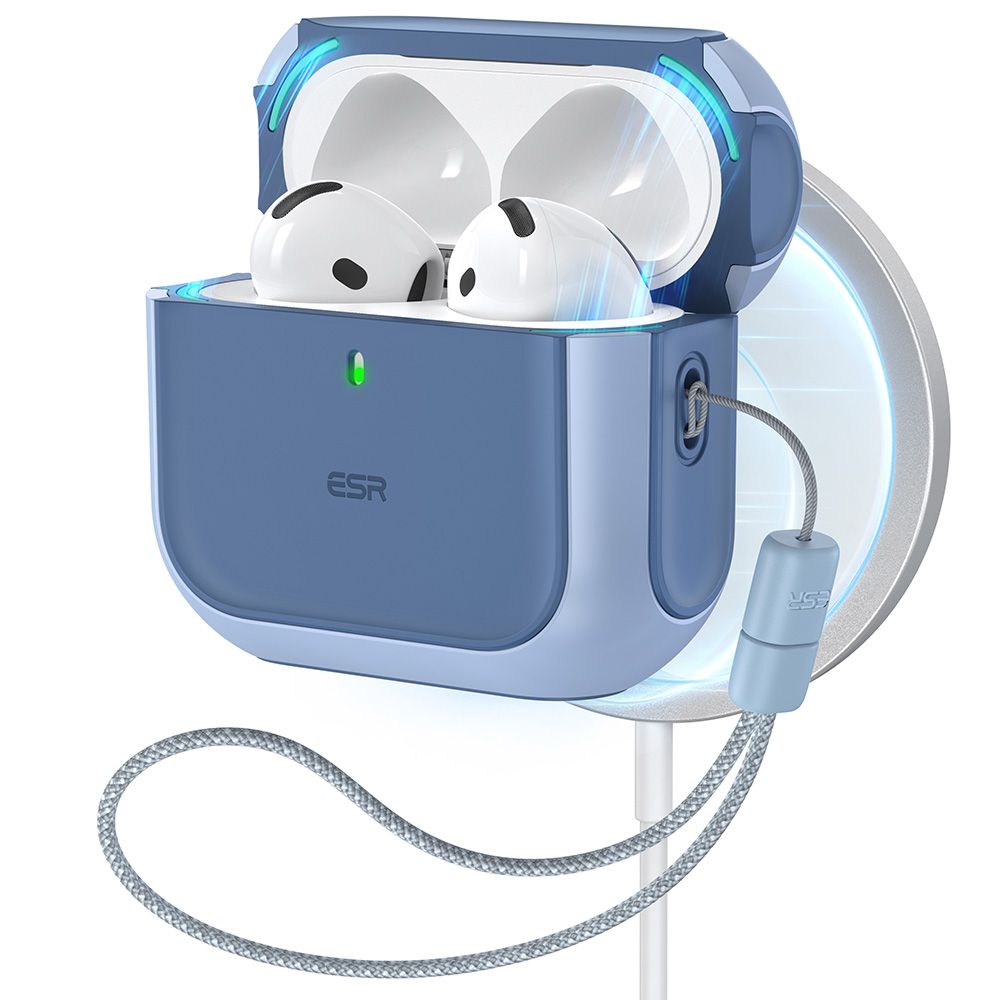 COQUE ESR ORBIT HALOLOCK MAGSAFE APPLE AIRPODS 4 BLEU