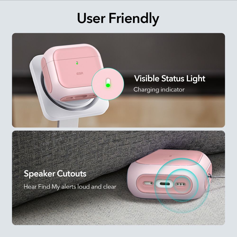 COQUE ESR ORBIT HALOLOCK MAGSAFE APPLE AIRPODS 4 ROSE