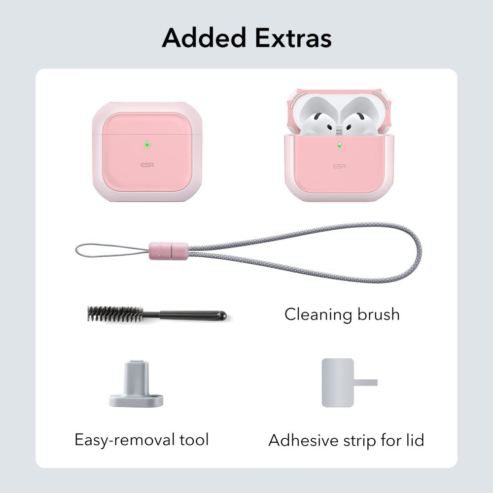 COQUE ESR ORBIT HALOLOCK MAGSAFE APPLE AIRPODS 4 ROSE