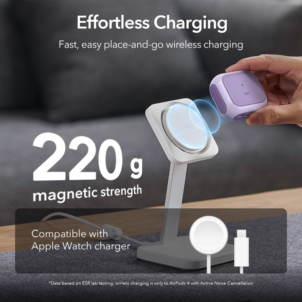 COQUE ESR ORBIT HALOLOCK MAGSAFE APPLE AIRPODS 4 VIOLETTE