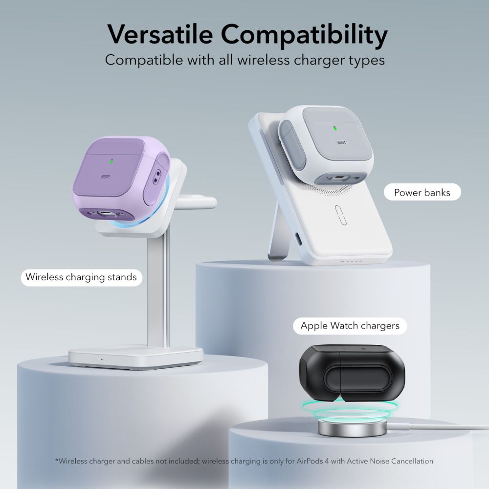 COQUE ESR ORBIT HALOLOCK MAGSAFE APPLE AIRPODS 4 VIOLETTE