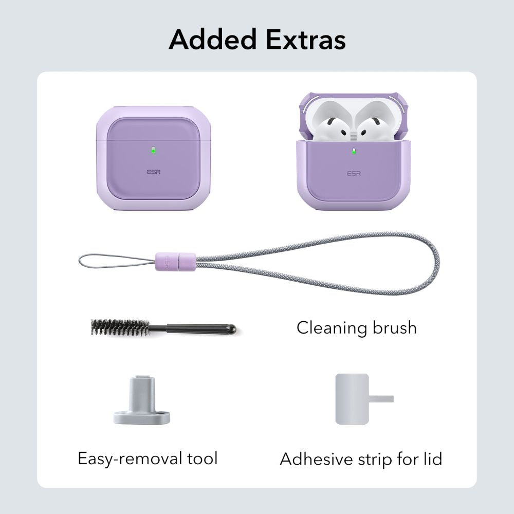 COQUE ESR ORBIT HALOLOCK MAGSAFE APPLE AIRPODS 4 VIOLETTE