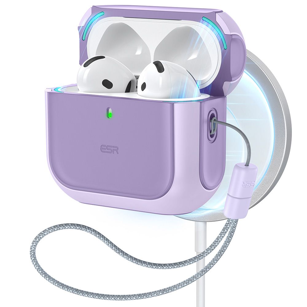COQUE ESR ORBIT HALOLOCK MAGSAFE APPLE AIRPODS 4 VIOLETTE
