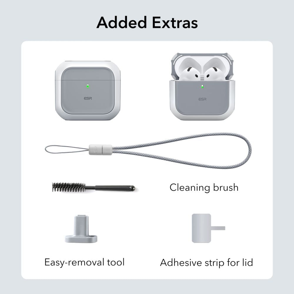 COQUE ESR ORBIT HALOLOCK MAGSAFE APPLE AIRPODS 4 BLANCHE