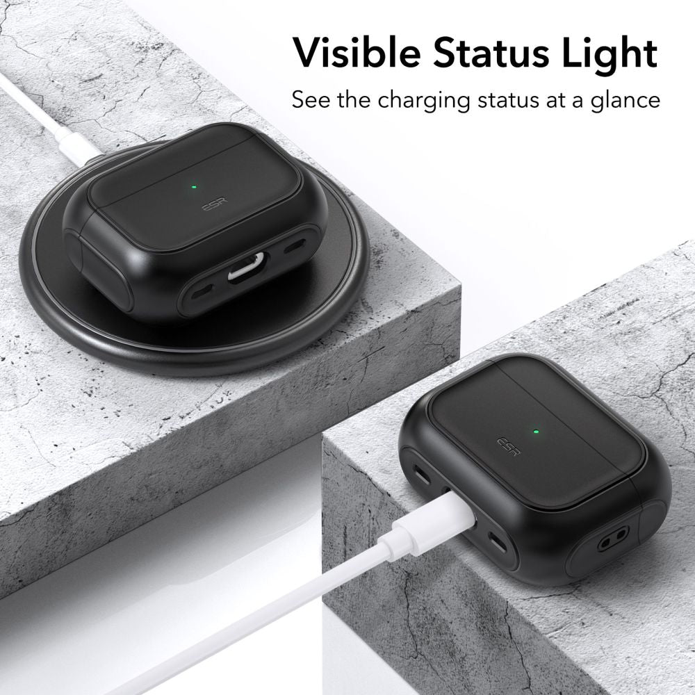 COQUE ESR ORBIT HALOLOCK MAGSAFE APPLE AIRPODS PRO 1 / 2 NOIRE