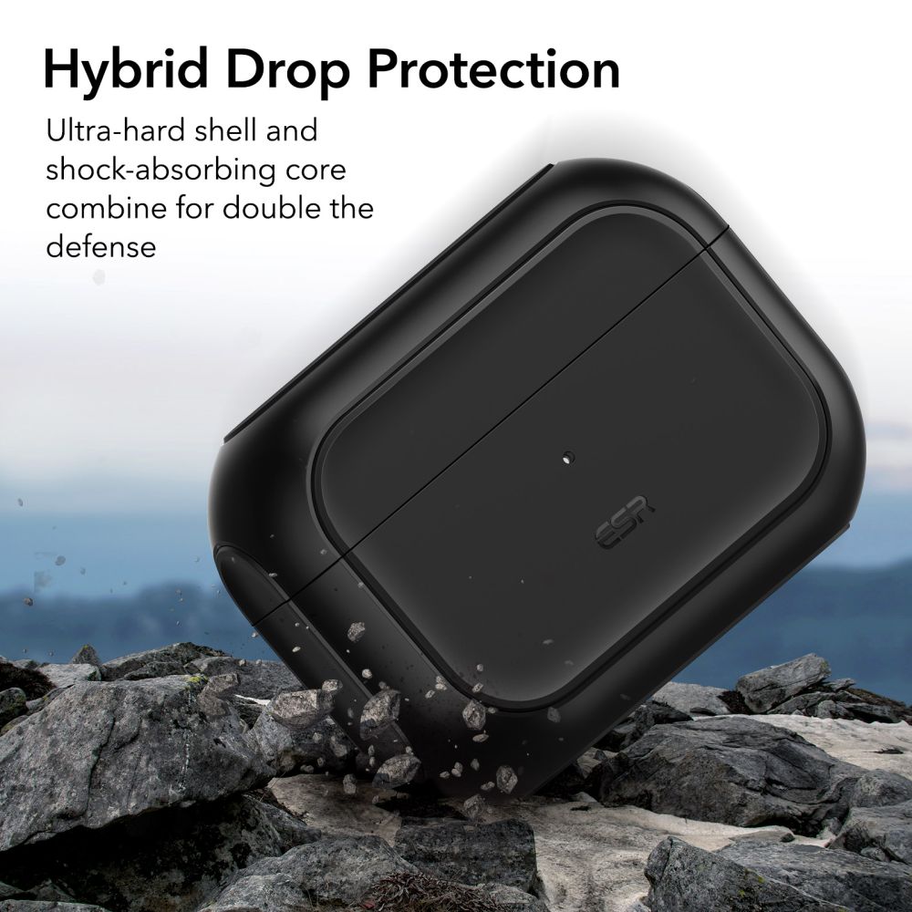 COQUE ESR ORBIT HALOLOCK MAGSAFE APPLE AIRPODS PRO 1 / 2 NOIRE