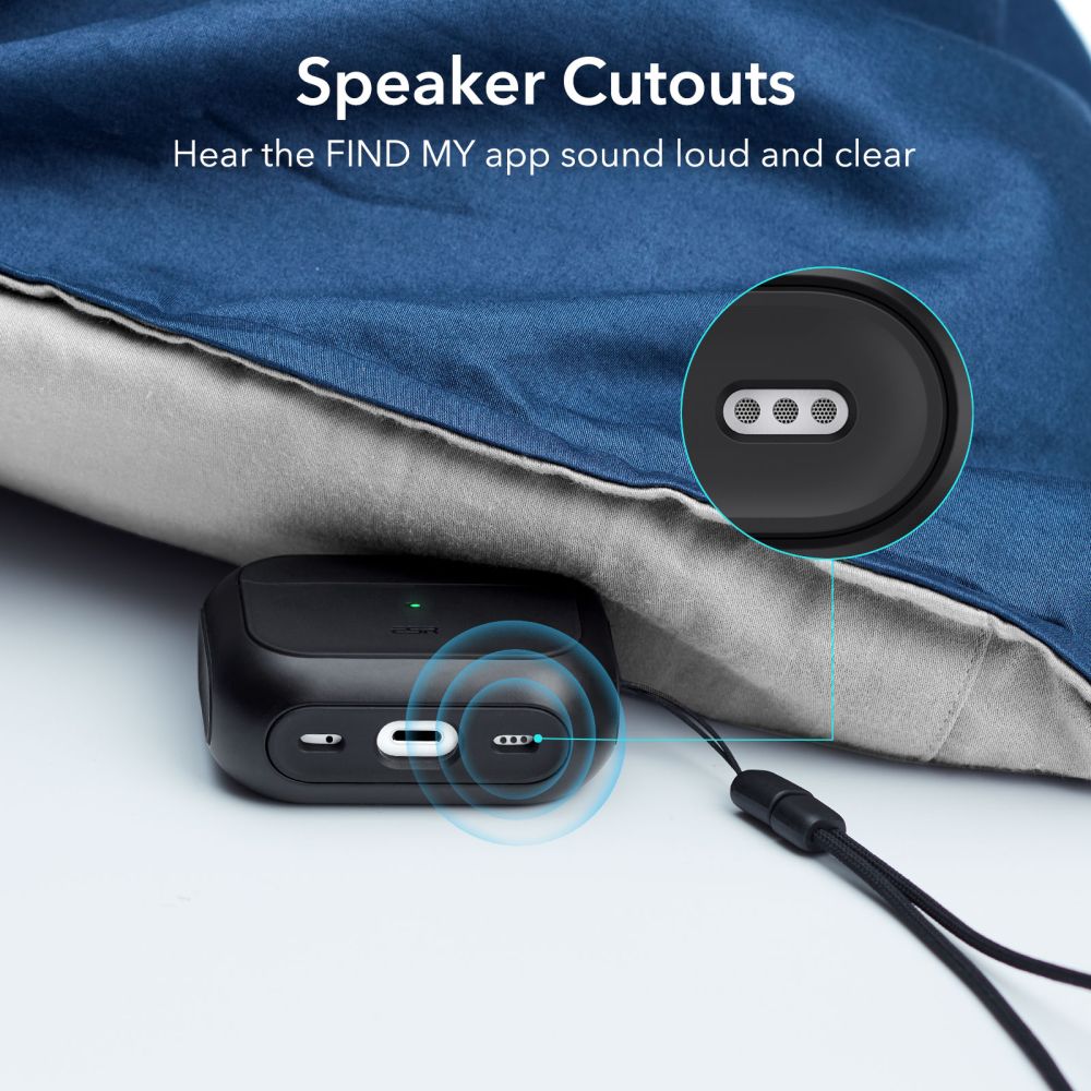 COQUE ESR ORBIT HALOLOCK MAGSAFE APPLE AIRPODS PRO 1 / 2 NOIRE