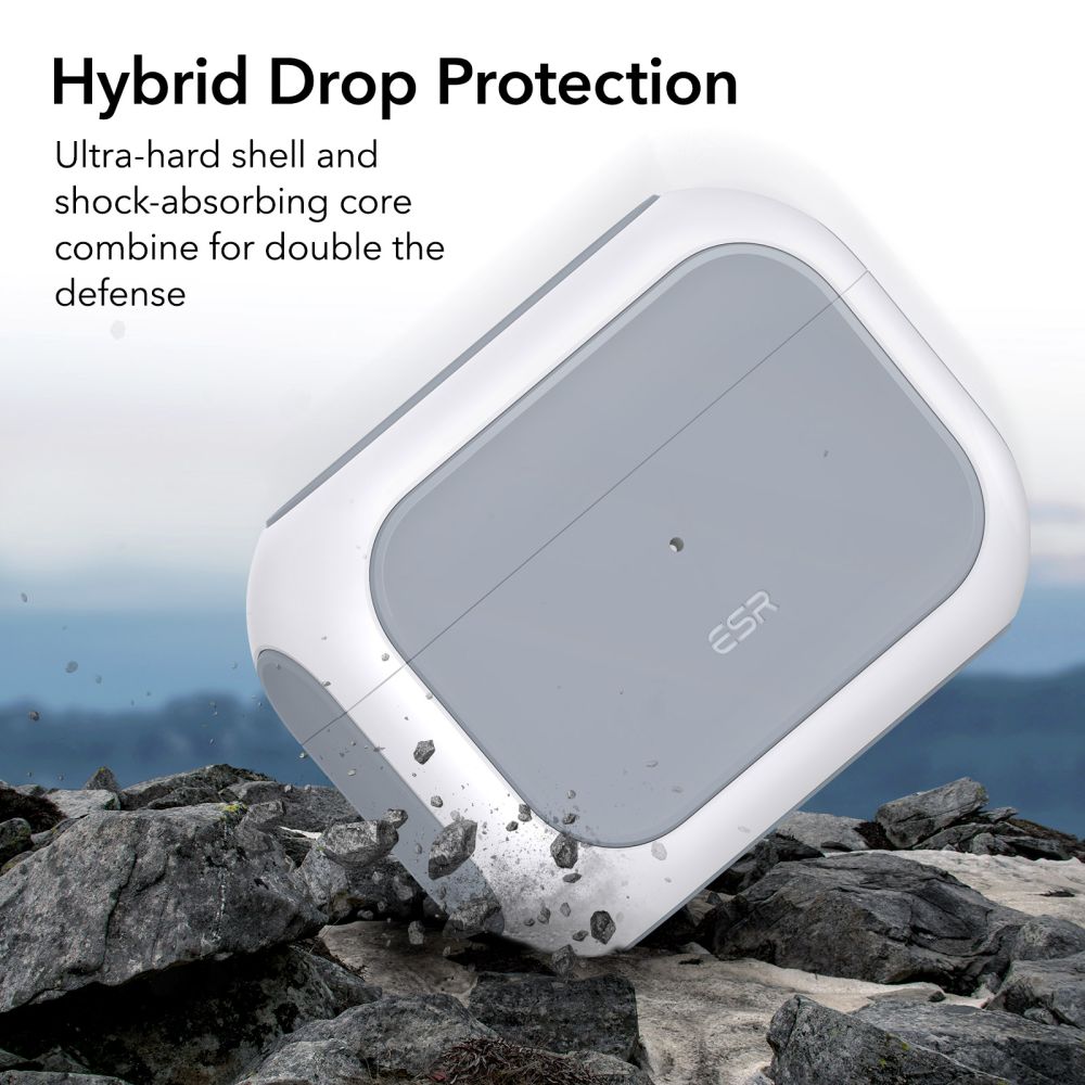 COQUE ESR ORBIT HALOLOCK MAGSAFE APPLE AIRPODS PRO 1 / 2 BLANCHE
