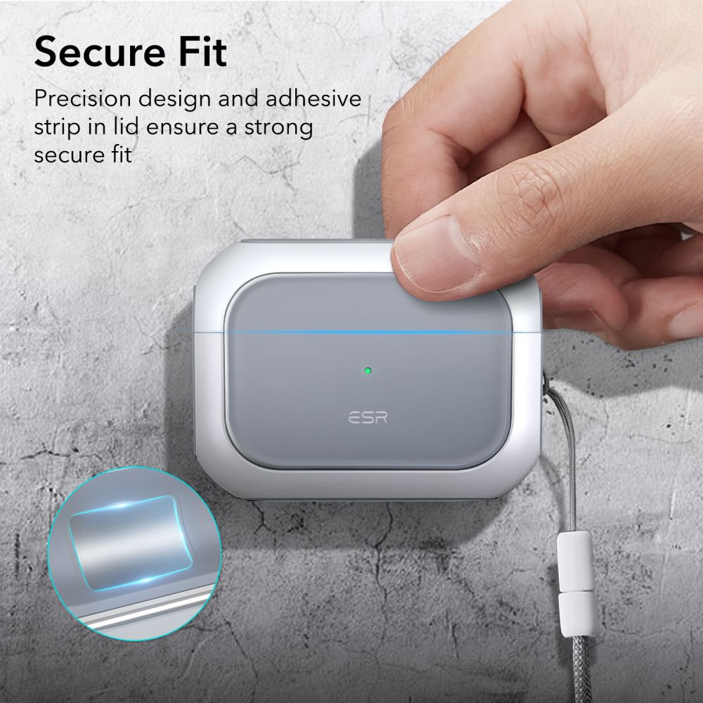 COQUE ESR ORBIT HALOLOCK MAGSAFE APPLE AIRPODS PRO 1 / 2 BLANCHE