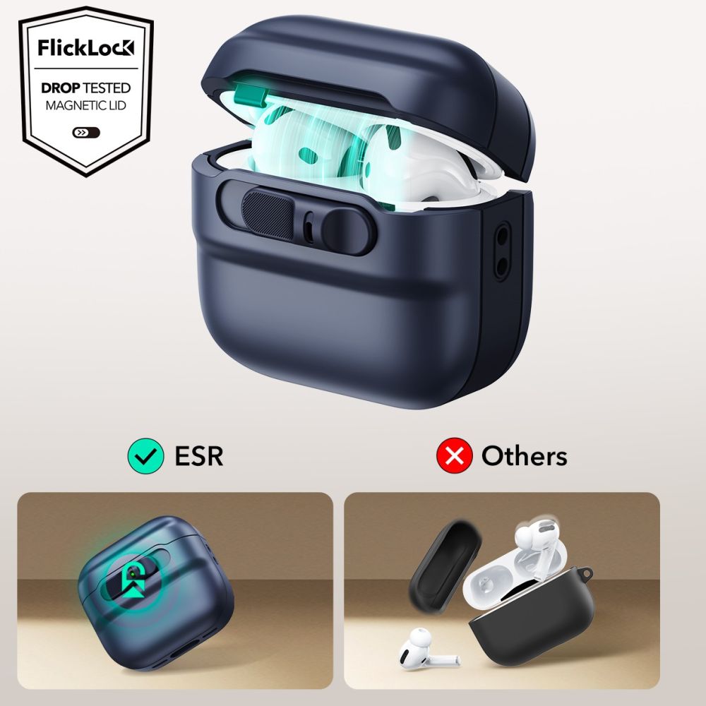 COQUE ESR PULSE HALOLOCK MAGSAFE APPLE AIRPODS 4 BLEU