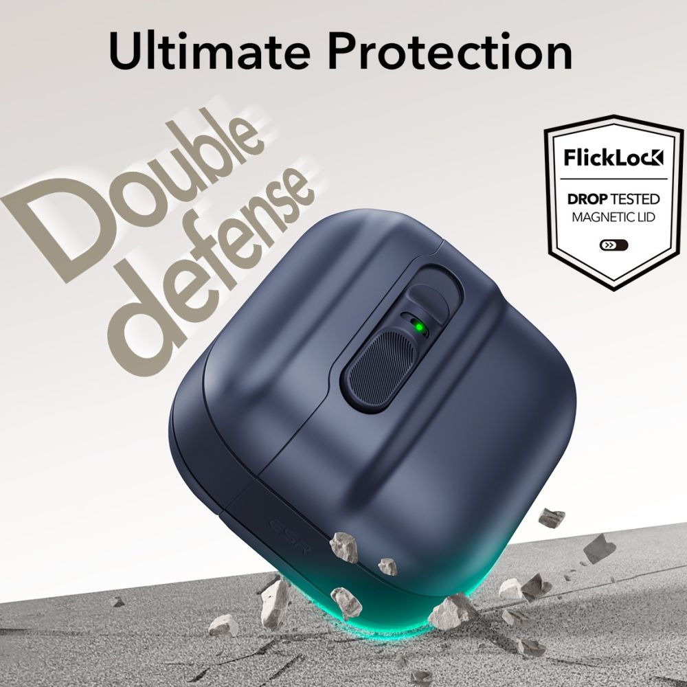 COQUE ESR PULSE HALOLOCK MAGSAFE APPLE AIRPODS 4 BLEU