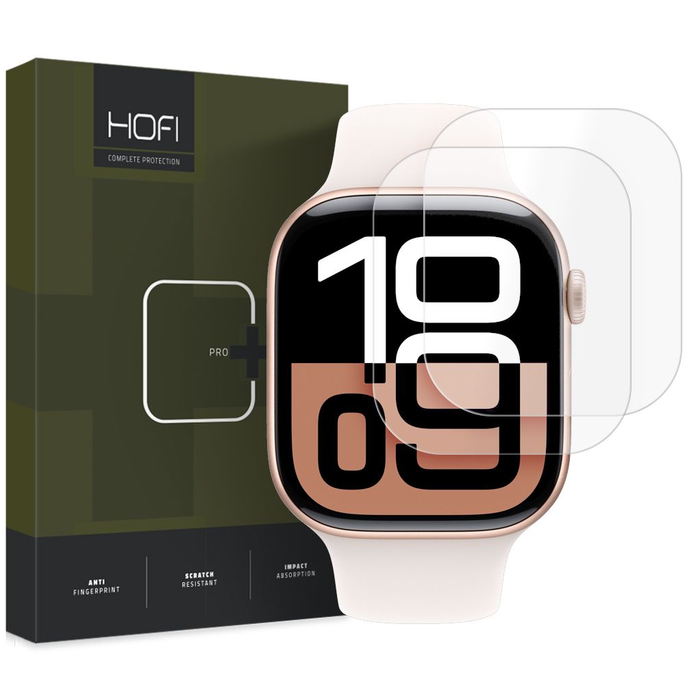 FILM DE PROTECTION HOFI HYDROFLEX PRO+ 2-PACK APPLE WATCH 10 (42 MM) TRANSPARENT
