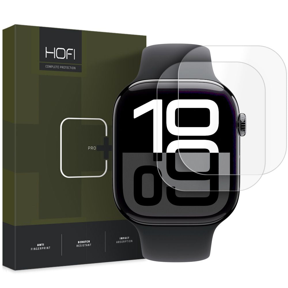 FILM PROTECTEUR HOFI HYDROFLEX PRO+ 2-PACK POUR APPLE WATCH 10 (46 MM) TRANSPARENT