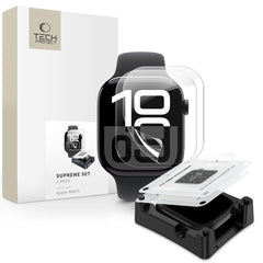 FILM PROTECTEUR TECH-PROTECT SUPREME SET 2-PAQUETS APPLE WATCH 10 (42 MM) TRANSPARENT