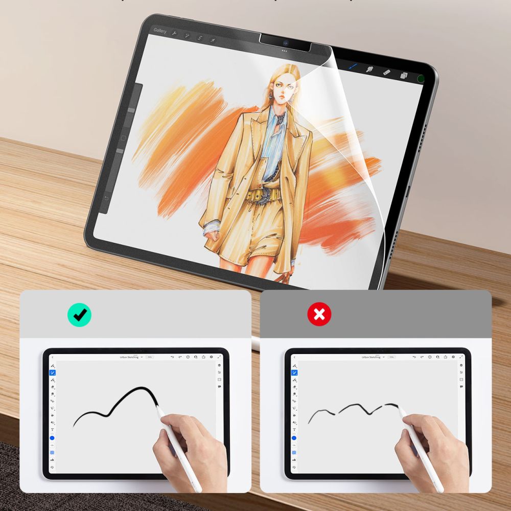 2X FILM DE PROTECTION POUR IPAD PRO 11 5 / 2024 ESR PAPER FEEL 2-PACK MATTE CLEAR