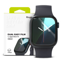 FILM PROTECTEUR RINGKE DUAL EASY 3-PACK APPLE WATCH 10 (42 MM) TRANSPARENT