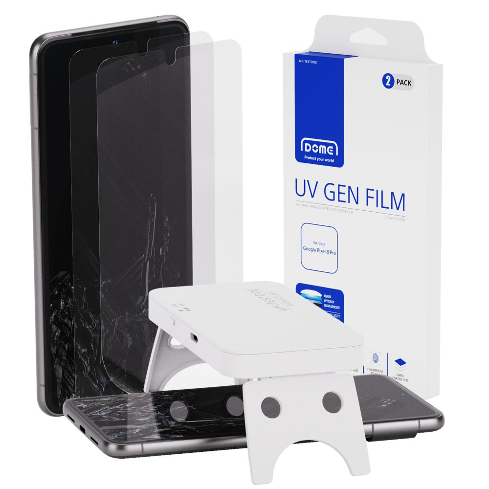FILM DE PROTECTION WHITESTONE DOME UV GEN 2-PACK GOOGLE PIXEL 8 PRO TRANSPARENT