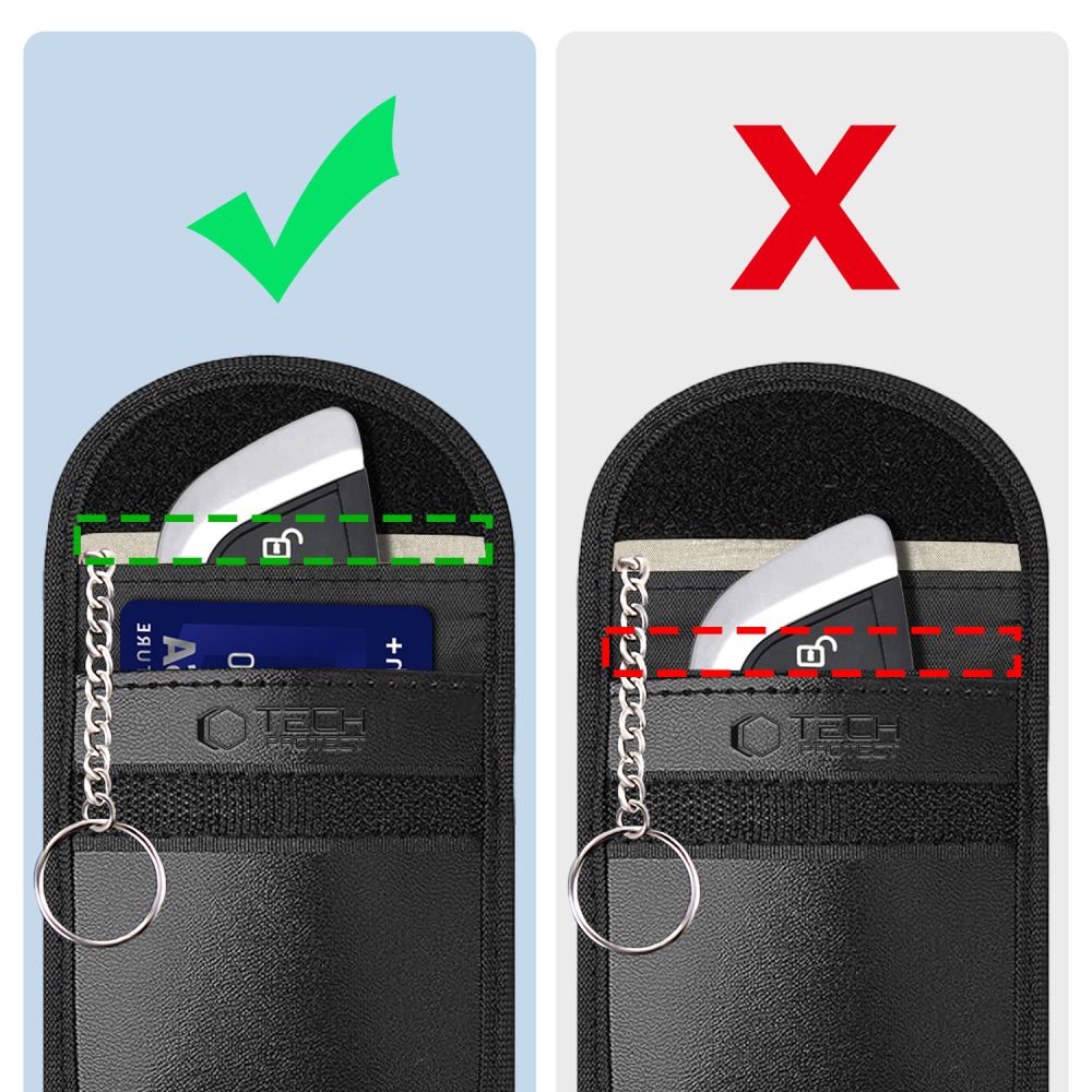 TECH-PROTECT KLR100 ÉTUI SANS CLÉ BLOQUEUR DE SIGNAL RFID NOIR