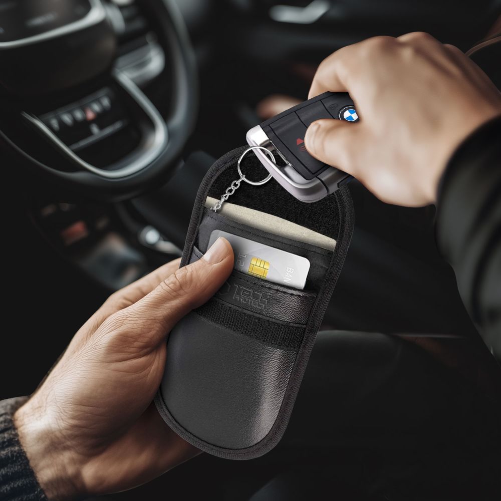 TECH-PROTECT KLR100 ÉTUI SANS CLÉ BLOQUEUR DE SIGNAL RFID NOIR