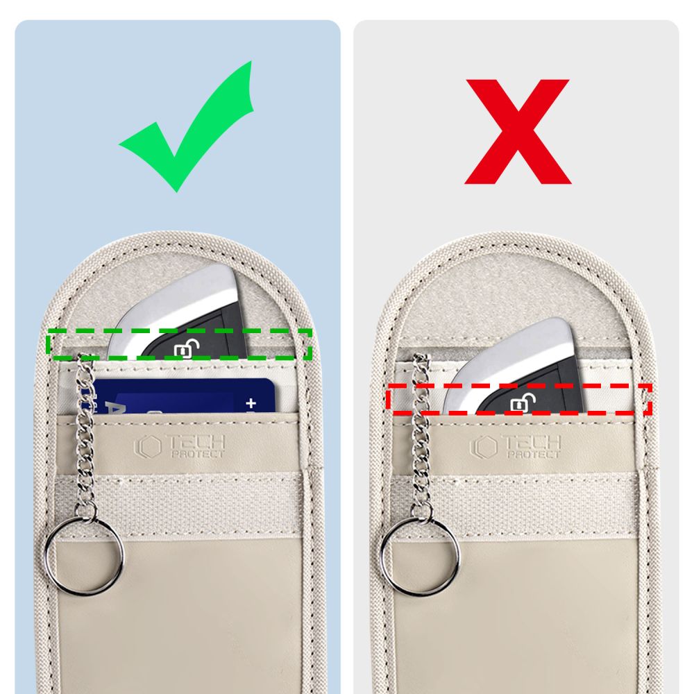 TECH-PROTECT KLR100 ÉTUI SANS CLÉ BLOQUEUR DE SIGNAL RFID CAFFE LATTE