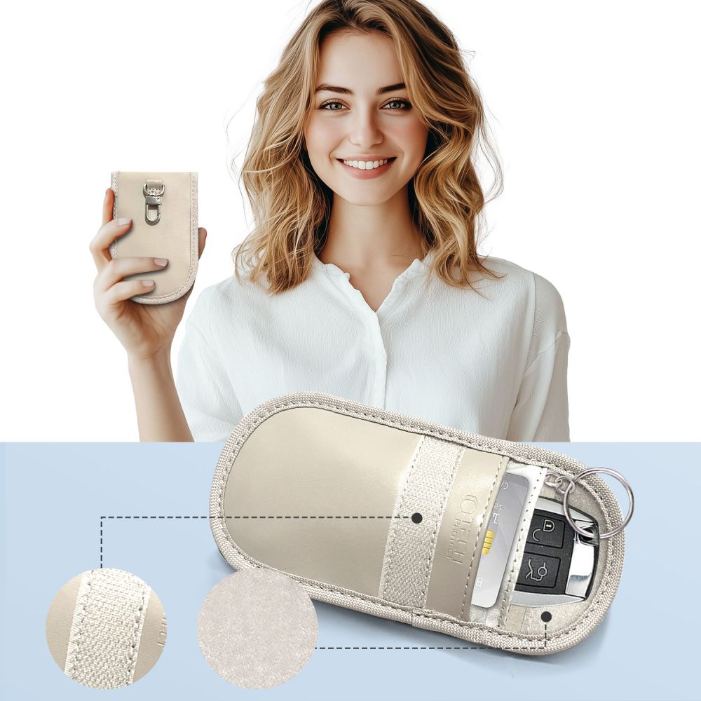 TECH-PROTECT KLR100 ÉTUI SANS CLÉ BLOQUEUR DE SIGNAL RFID CAFFE LATTE