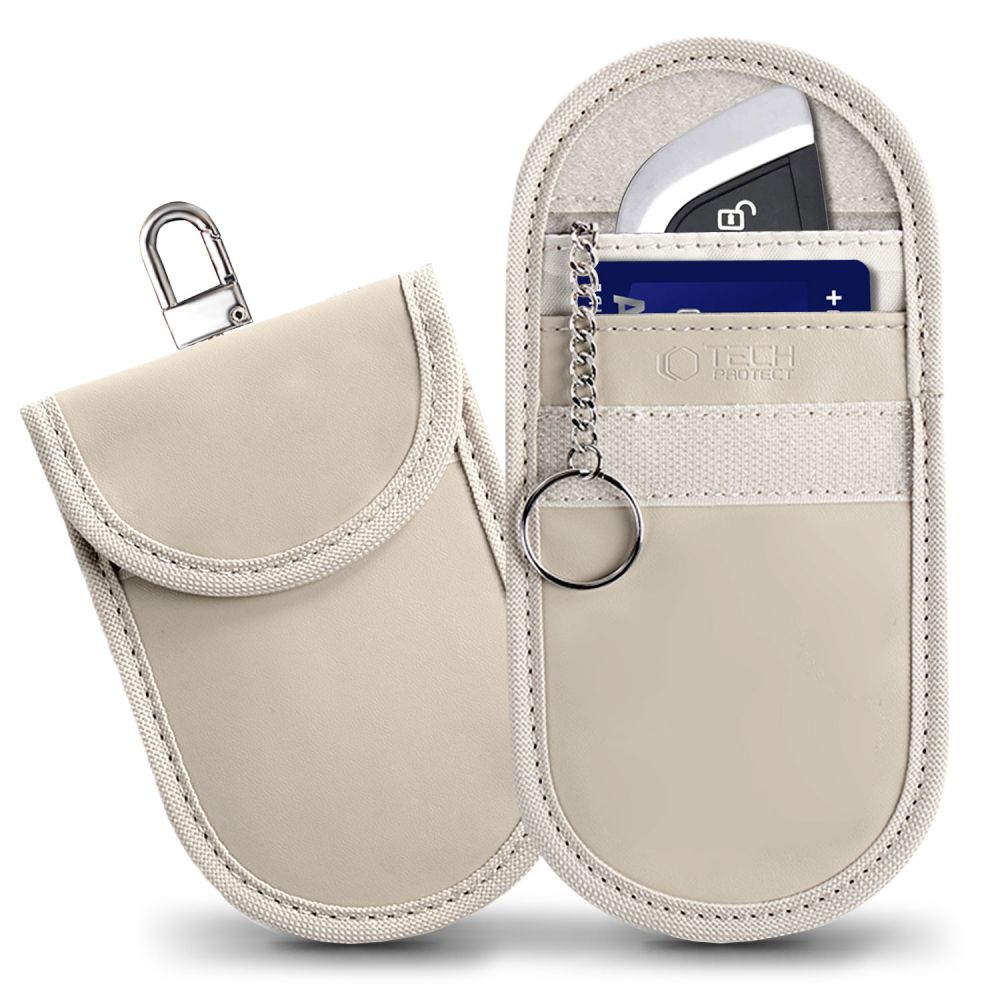 TECH-PROTECT KLR100 ÉTUI SANS CLÉ BLOQUEUR DE SIGNAL RFID CAFFE LATTE