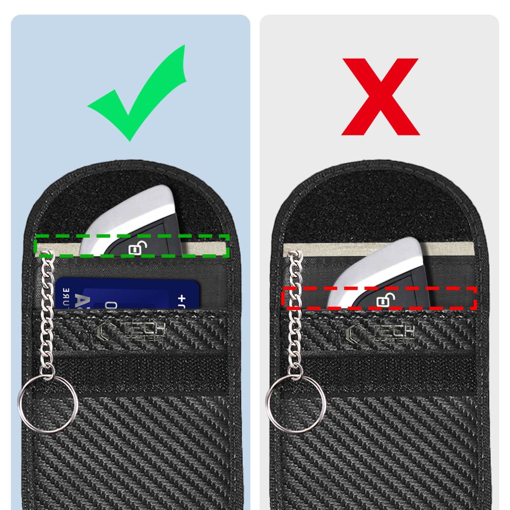 TECH-PROTECT KLR100 ÉTUI SANS CLÉ BLOQUEUR DE SIGNAL RFID CARBONE