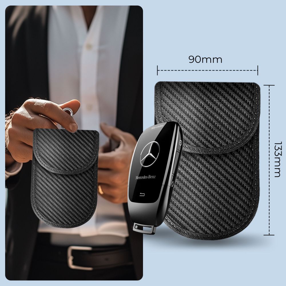 TECH-PROTECT KLR100 ÉTUI SANS CLÉ BLOQUEUR DE SIGNAL RFID CARBONE