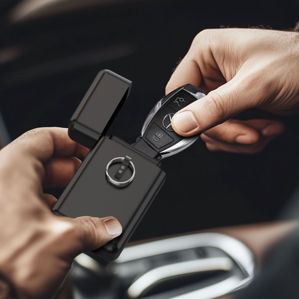 TECH-PROTECT KLR200 ÉTUI ANTI-SIGNAL RFID MÉTAL SANS CLÉ NOIR