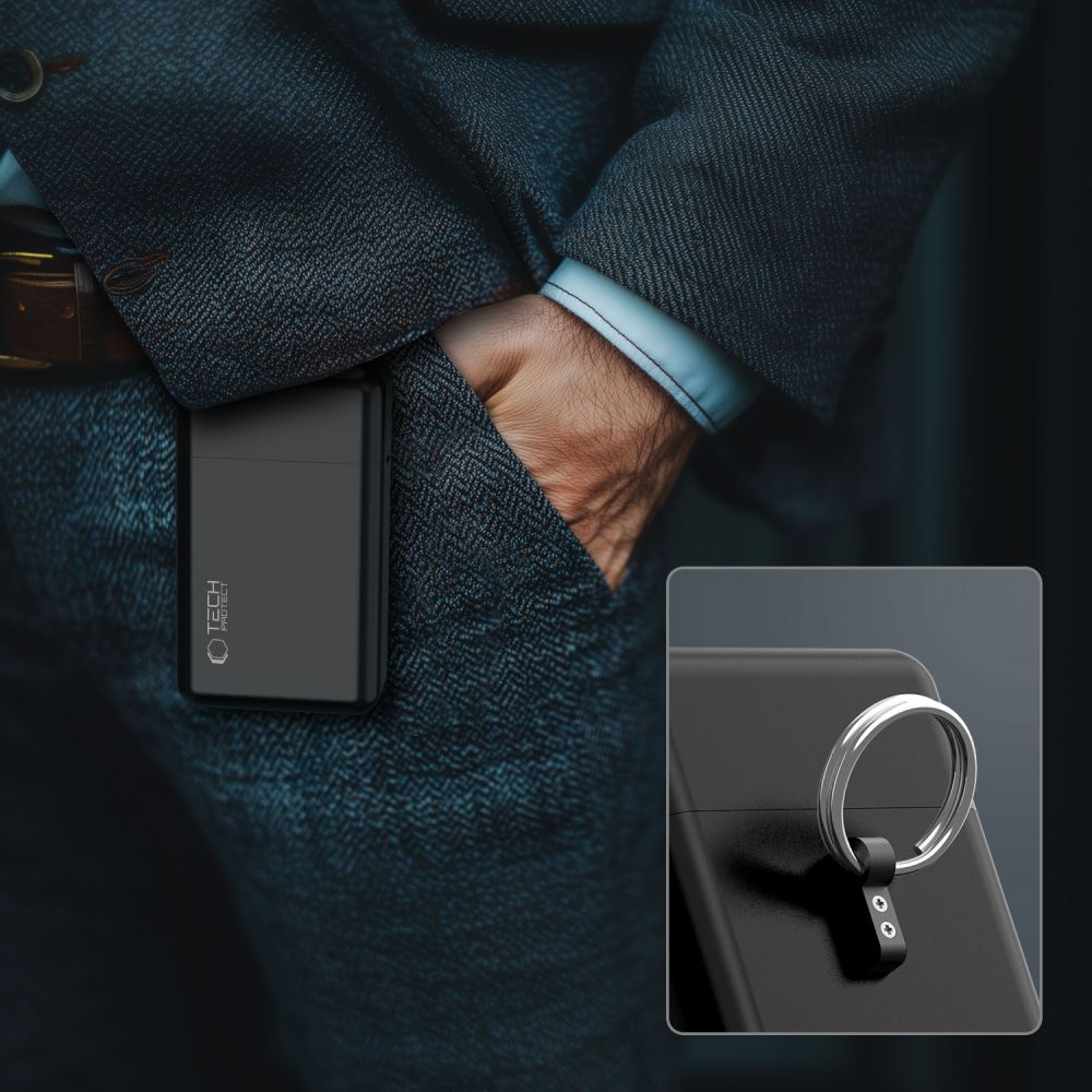 TECH-PROTECT KLR200 ÉTUI ANTI-SIGNAL RFID MÉTAL SANS CLÉ NOIR