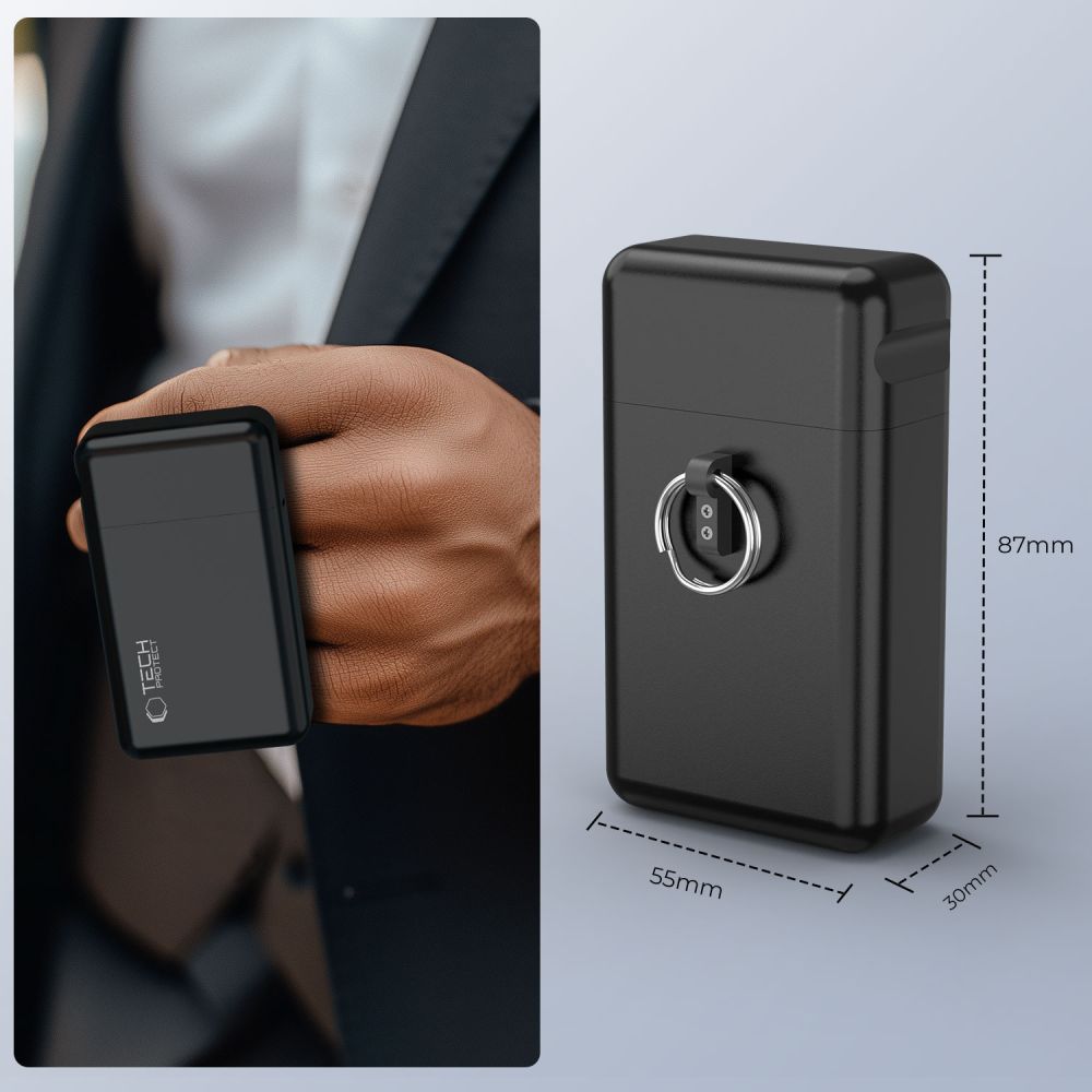 TECH-PROTECT KLR200 ÉTUI ANTI-SIGNAL RFID MÉTAL SANS CLÉ NOIR